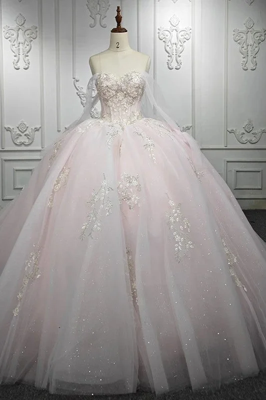 Chic Sequins Quinceanera Dresses Long Sleeves Off-the-shoulder Ball Gown Prom Dresses Shimmer Sequin Dress