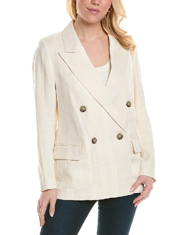 Peserico Linen-Blend Jacket Long Sleeve Blazer