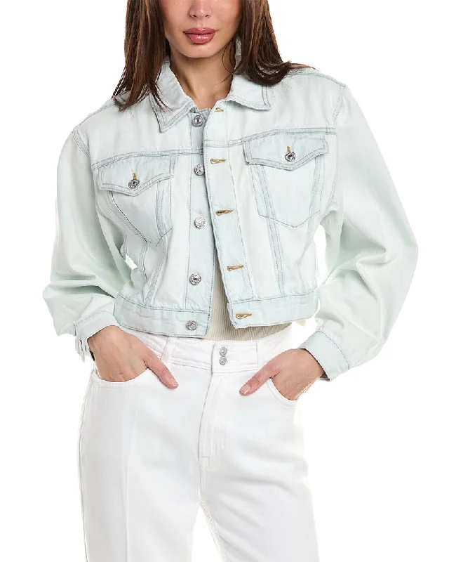 7 For All Mankind Crop Trucker Jacket Modern Work Blazer