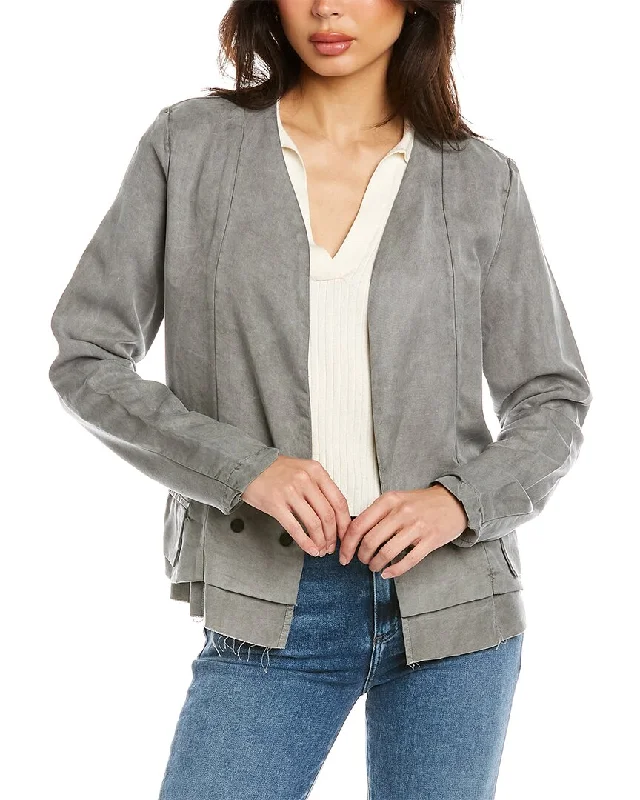 Le Jean Garment Dyed Blazer Structured Blazer Jacket