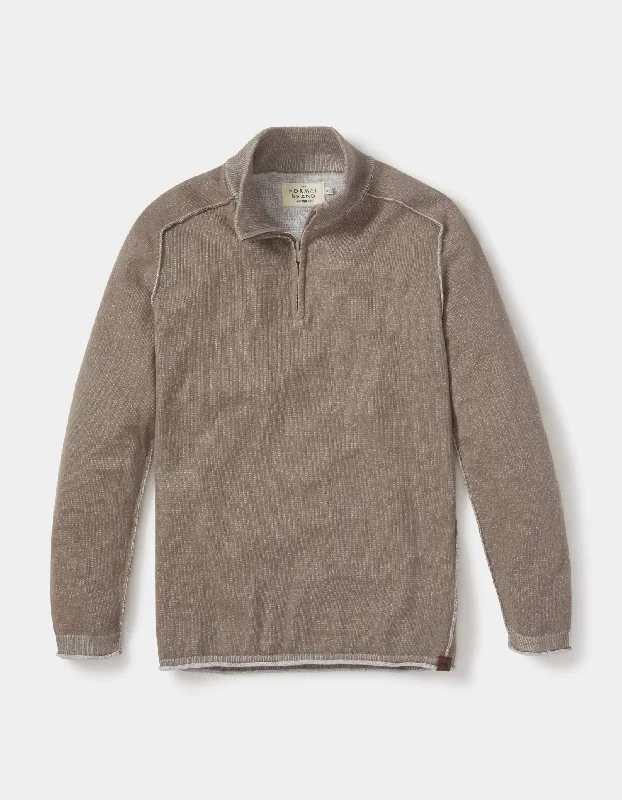 Jimmy Quarter Zip in Khaki