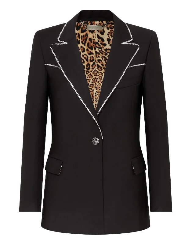 COLORADO  CRYSTAL  BLAZER with Crystals Elegant Tweed Blazer