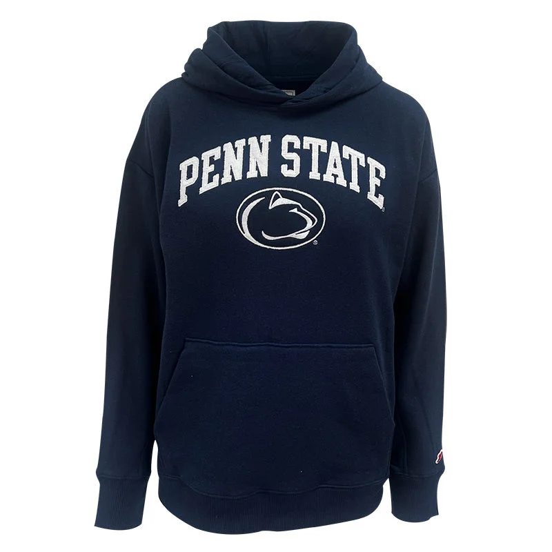 League Ladies Embroidered Penn State Hood Pullover Hoodie Sweatshirt