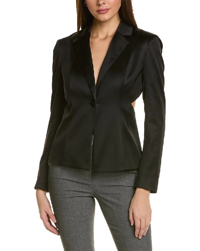 Donna Karan Cutout Tux Jacket Casual Blazer Look