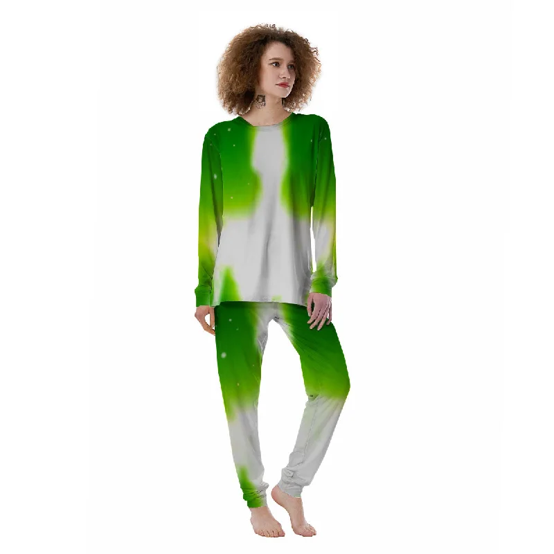 Alien Light Green Print Women's Pajamas Women's pajama sets