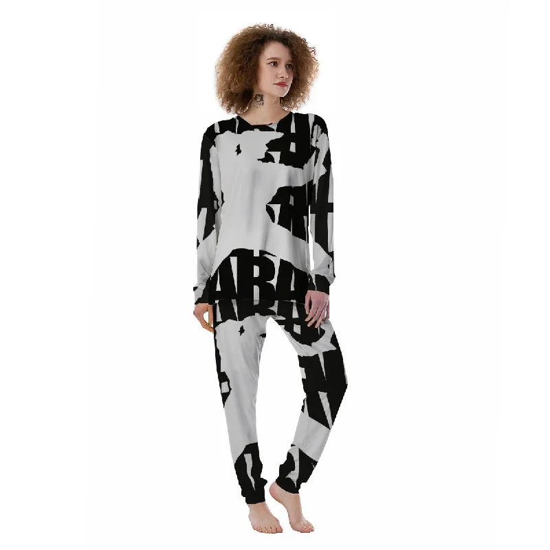 Text Karate Print Women's Pajamas Loungewear pajama sets