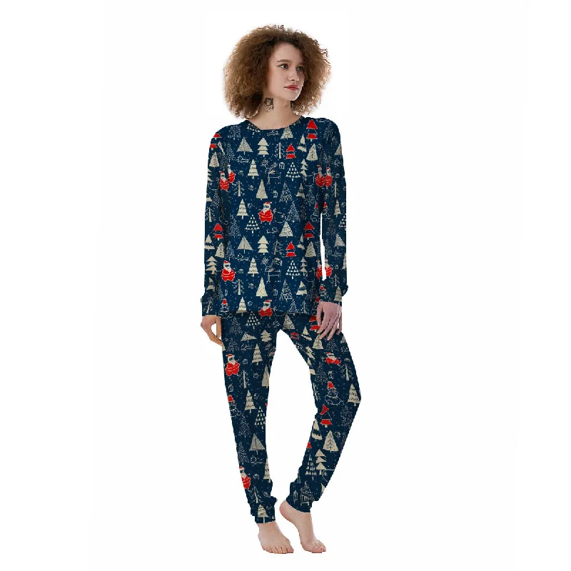 Tree Merry Christmas Print Pattern Women's Pajamas Men's pajama sets