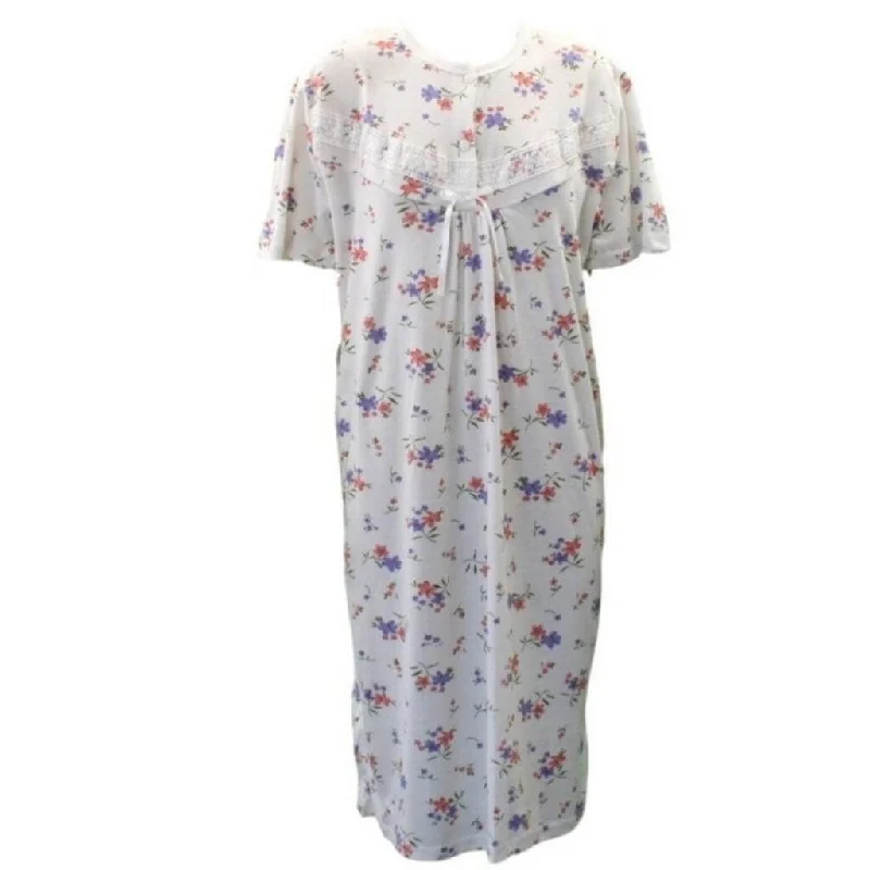 Women's Cotton Short Sleeve Nightie - Elly Unisex pajama sets