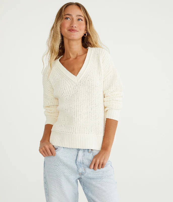 Aeropostale Chenille V-Neck Sweater Edgy sweaters