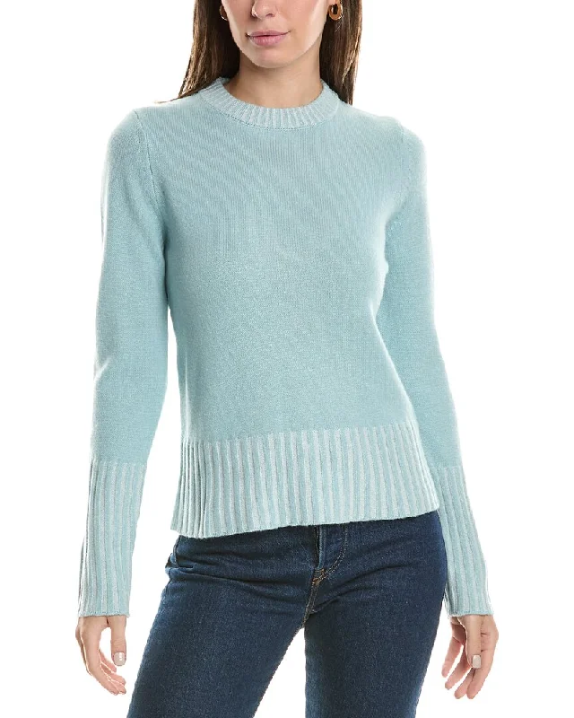 Forte Cashmere Plaited High Rib Cashmere Sweater Date night sweaters