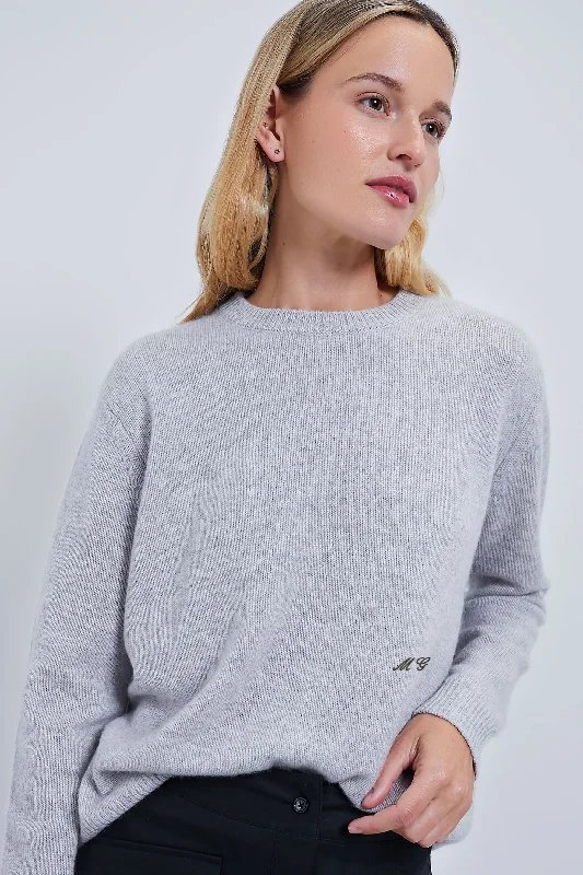 Gray Cashmere Bodie Boyfriend Crewneck Zara sweaters