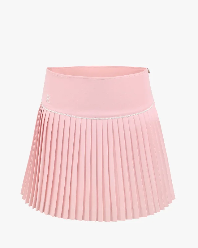 Fair Liar Signature Flared Pleated Skirt Cotton unclassified skirts