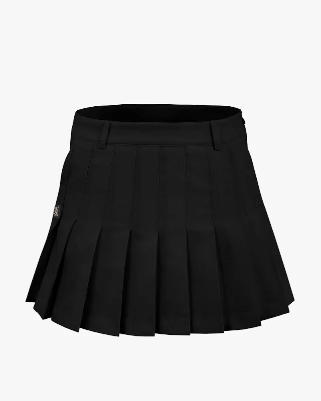 Flare Pleated Skirt -Black Wedding guest unclassified skirts