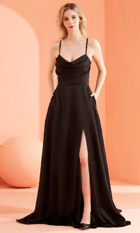 J'Adore Dresses J22055 - Drape Neckline A-line Evening Dress ASOS party dresses