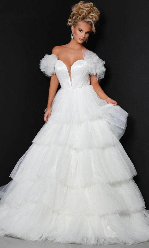 Johnathan Kayne 2522 - Sweetheart Ruffled Ballgown Knitted party dresses