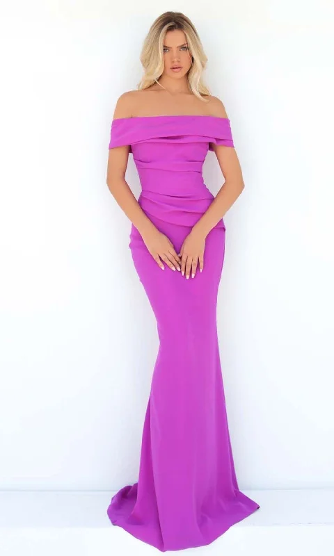 Tarik Ediz - 51155 Ruched Off Shoulder Gown Elegant party dresses