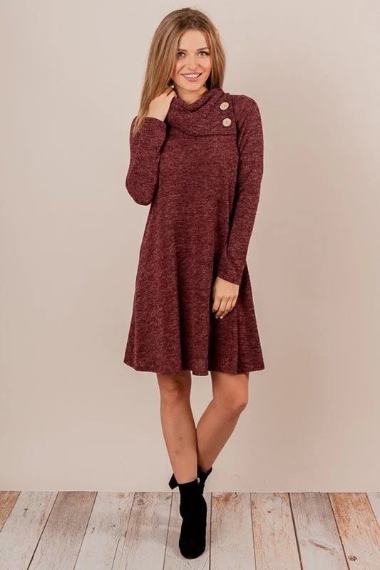 Adel Heather Knit Dress - Wine Discounted unclassified dresses