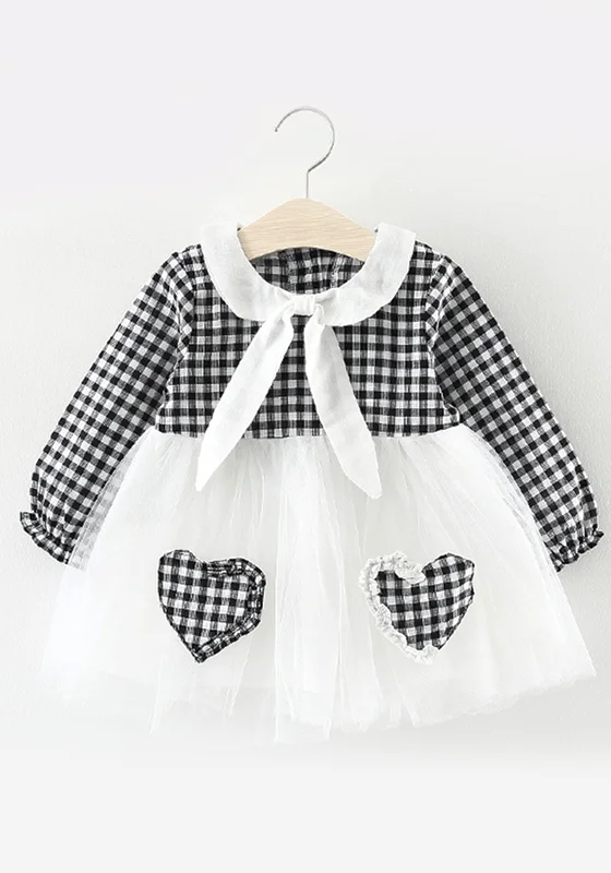 Plaid Princess Newborn Dresses Stretchy unclassified dresses