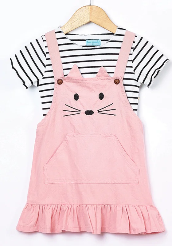 Cartoon Cat Pullover One-shoulder unclassified dresses