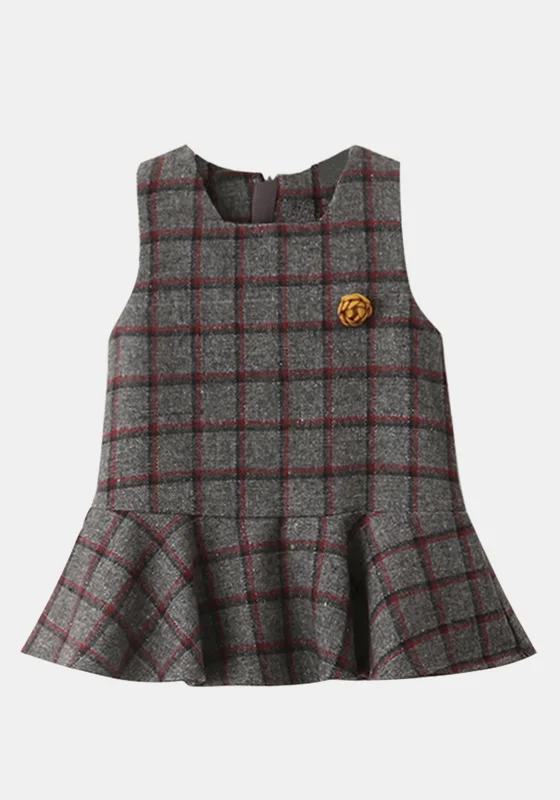 London Plaid Pinafore A-line unclassified dresses