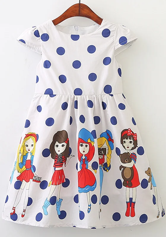 Corduroy Polka Dots Dress Flowy unclassified dresses