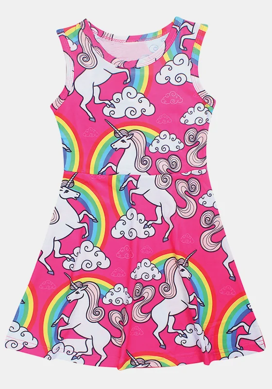 Unicorn Rainbow Dress Tiered unclassified dresses