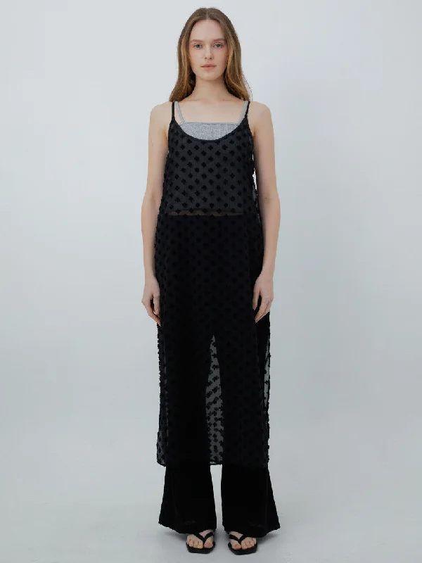 [BEIRUT] SS 24 amara layerd slip dress (black) Tulle unclassified dresses