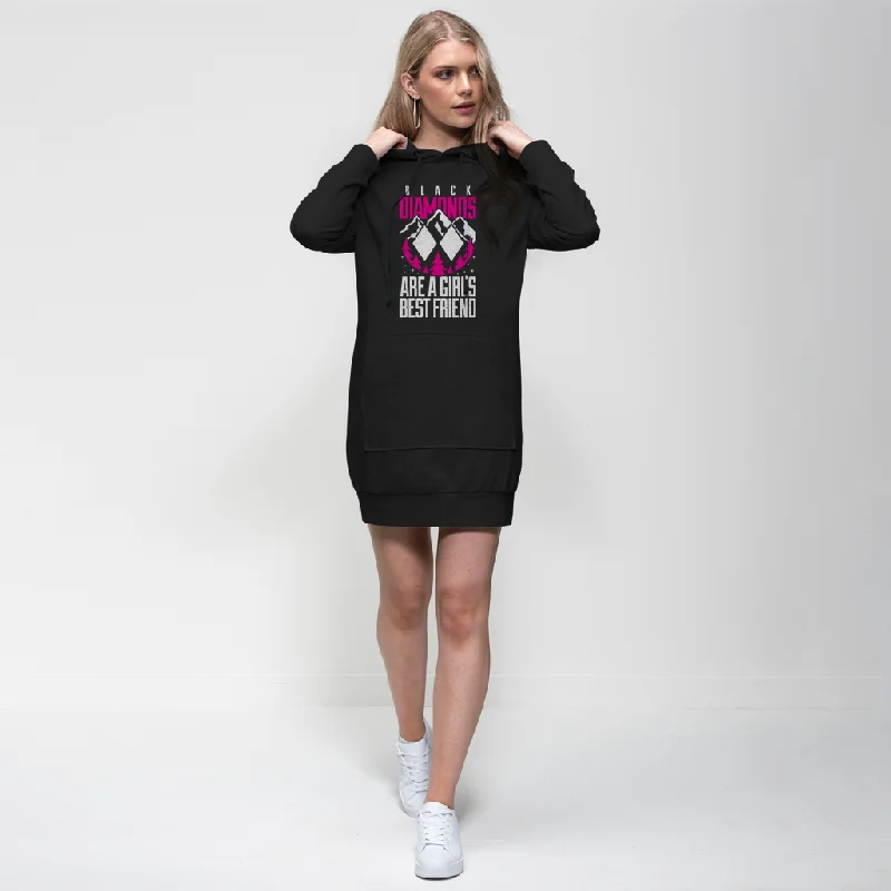 Black Diamonds Are A Girls Best Friens Premium Adult Hoodie Dress Breathable unclassified dresses