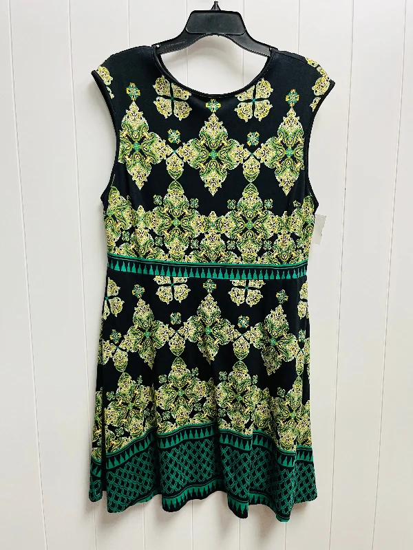 Black & Green Dress Work New York And Co, Size Xl Unique unclassified dresses