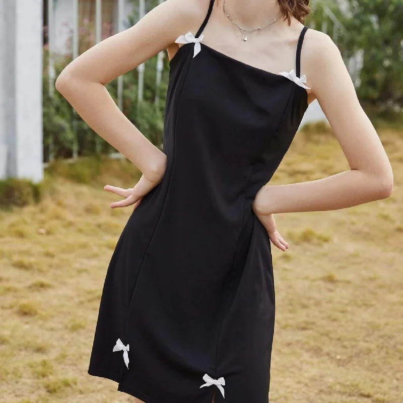 Bow Split Dress Embroidered unclassified dresses