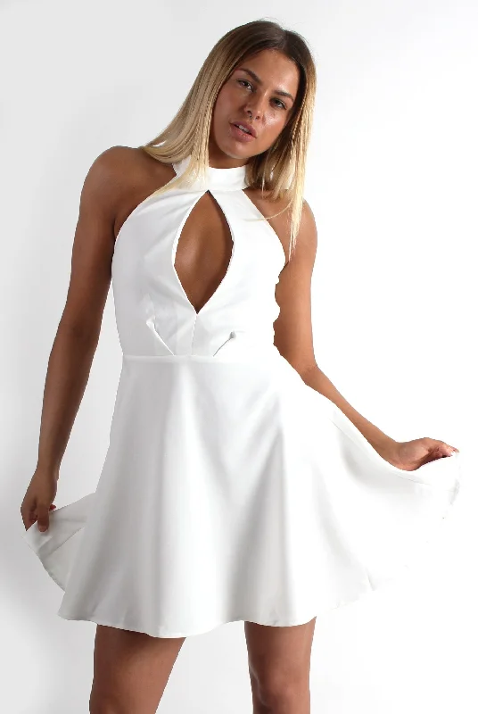 Dori White Cut Out Dress Party unclassified dresses