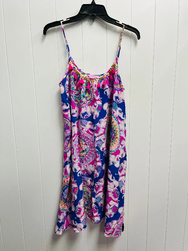 Dress Designer By Lilly Pulitzer In Blue & Pink, Size: S Boho unclassified dresses