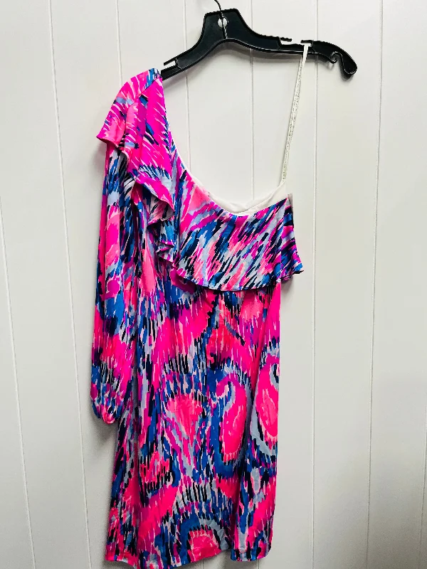 Dress Designer By Lilly Pulitzer In Blue & Pink, Size: Xs Backless unclassified dresses