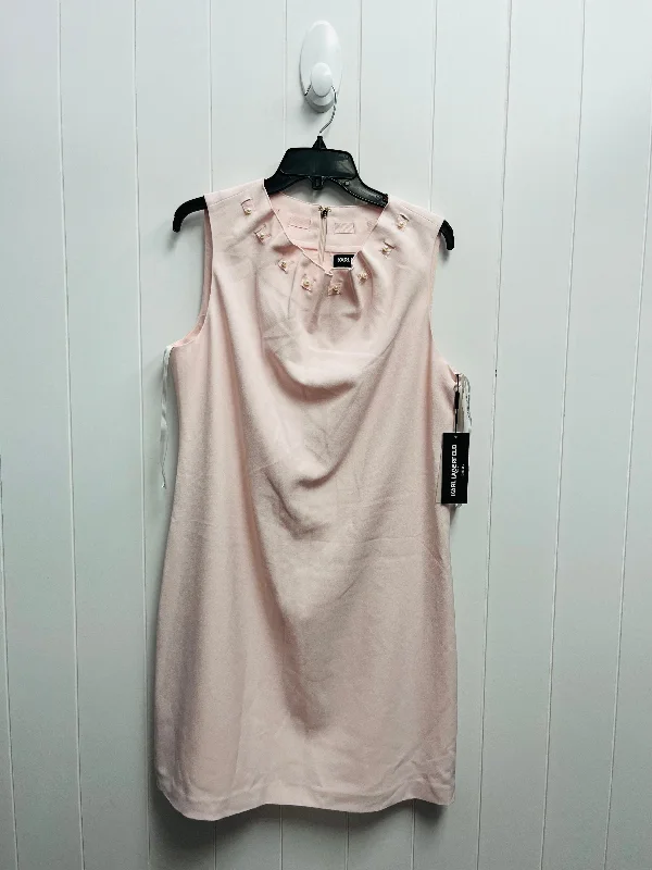 Dress Work By Karl Lagerfeld In Pink, Size: 14 Monochrome unclassified dresses