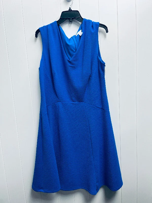 Dress Work By London Times In Blue, Size: 18 Cotton unclassified dresses