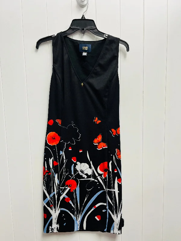 Dress Work By Roberto Cavalli In Black & Red, Size: 8 Flowy unclassified dresses