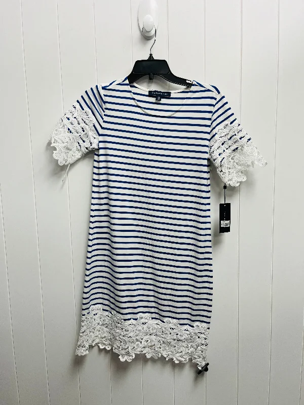 Dress Work By Tommy Hilfiger In Blue & White, Size: Xs Polka dot unclassified dresses