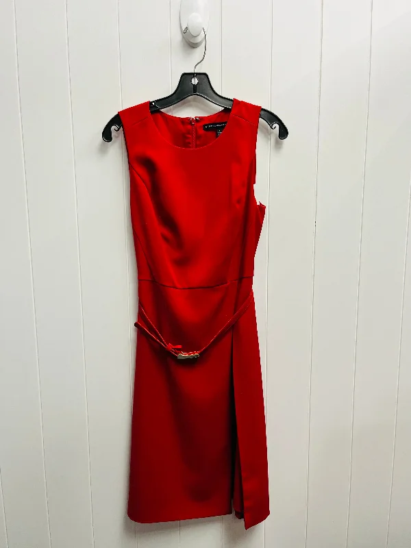 Dress Work By White House Black Market In Red, Size: S Denim unclassified dresses