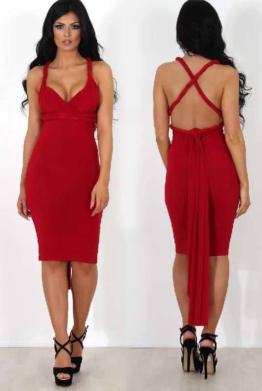 Emma Oxblood Multiway Dress Tiered unclassified dresses