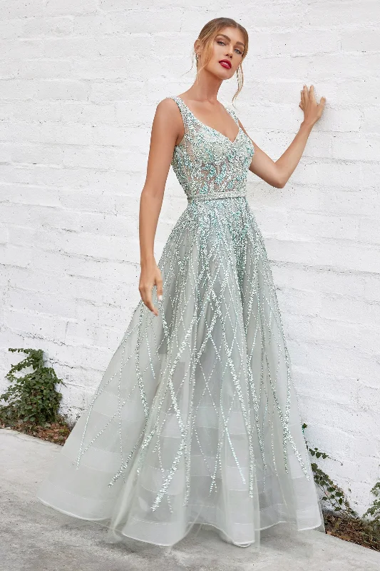 Ethereal Elegance: Shimmering Beaded Gown for Unforgettable Occasions Long unclassified dresses