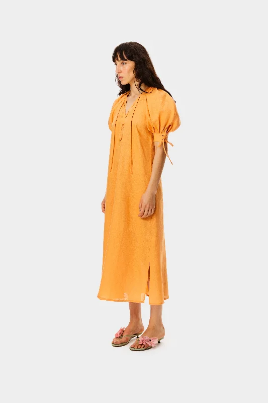 Garden Linen Dress in Coral Elegant unclassified dresses