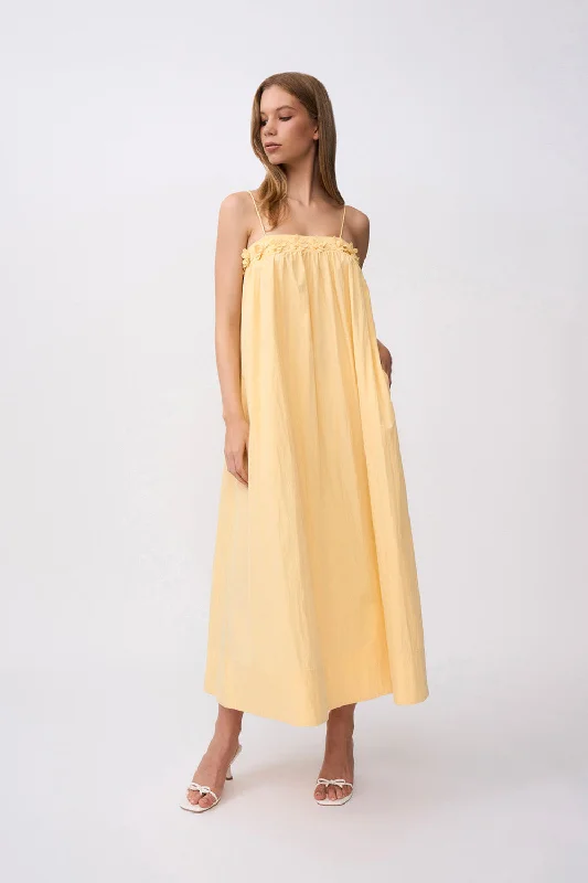 Lia Fiori Sun Dress - Yellow Backless unclassified dresses