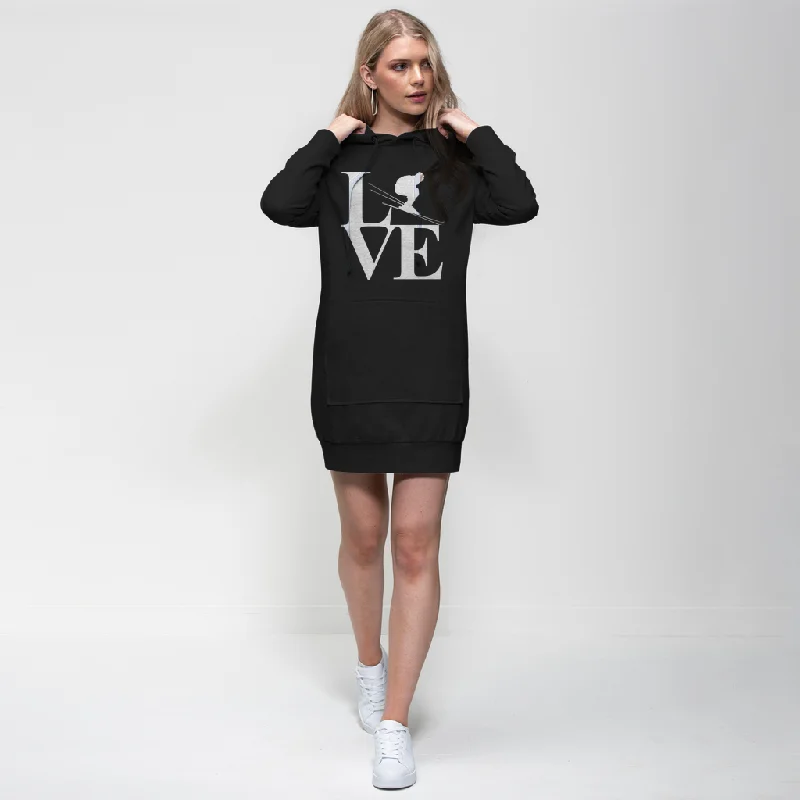 Love Skiing Premium Adult Hoodie Dress Minimalist unclassified dresses