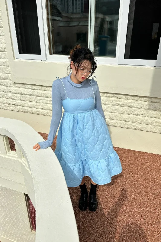 [LOVES UGLY] SS 24 February banding quilting dress_ sky blue Comfortable unclassified dresses