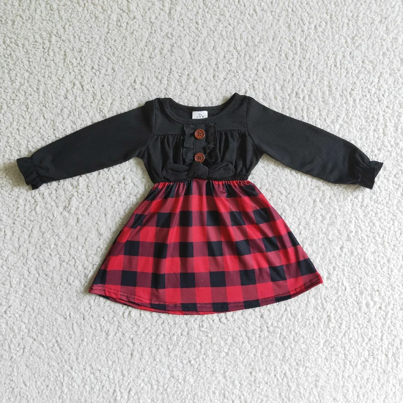 black and red plaid girl dresses Club unclassified dresses