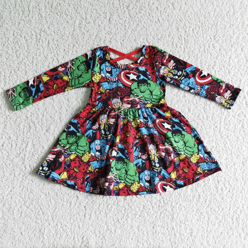 cartoon green and red girl dress Festival unclassified dresses