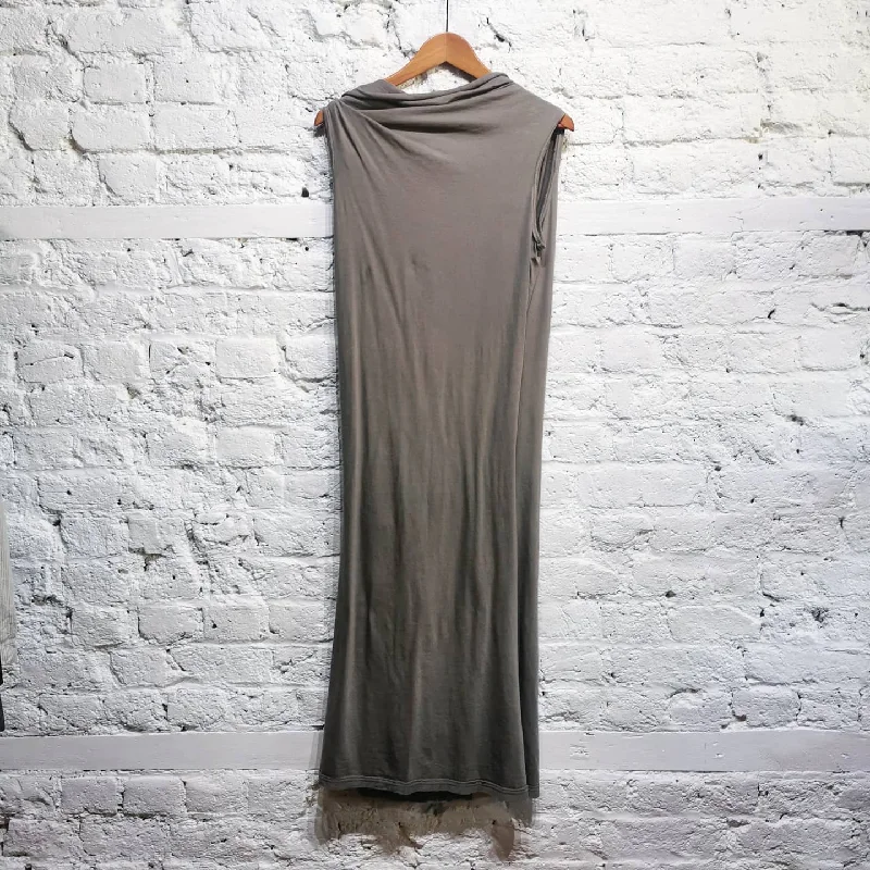 RICK OWENS
DRKSHADOW OPEN BACK KHAKI DRESS
SIZE S Gothic unclassified dresses