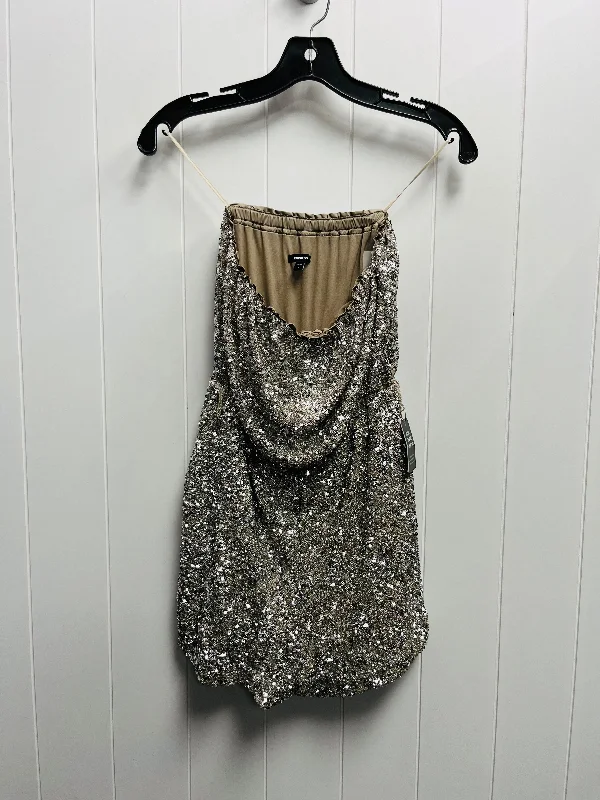 Romper By Express In Silver, Size: S Dark color unclassified dresses