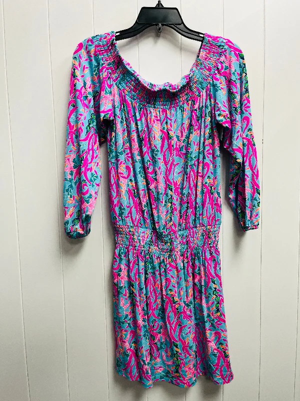 Romper By Lilly Pulitzer In Blue & Pink, Size: S High-low unclassified dresses