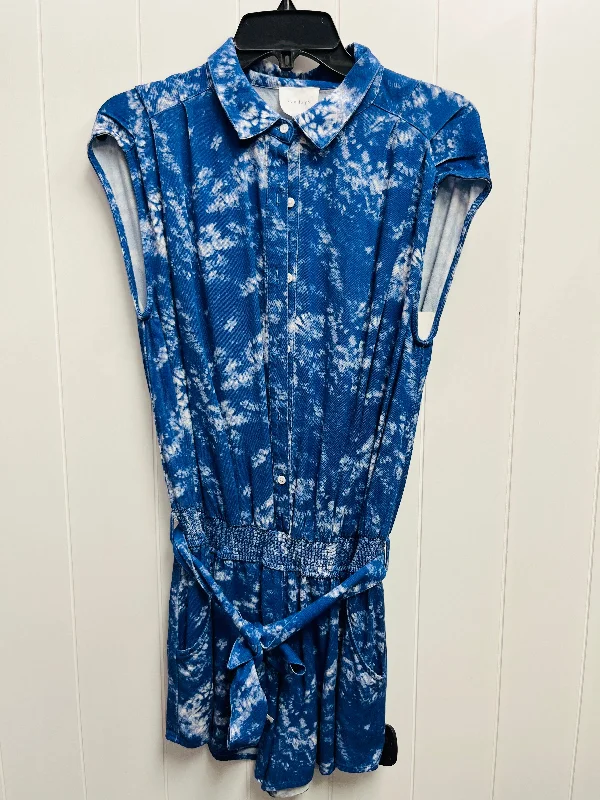 Romper By sundays In Blue & White, Size: S Holiday unclassified dresses